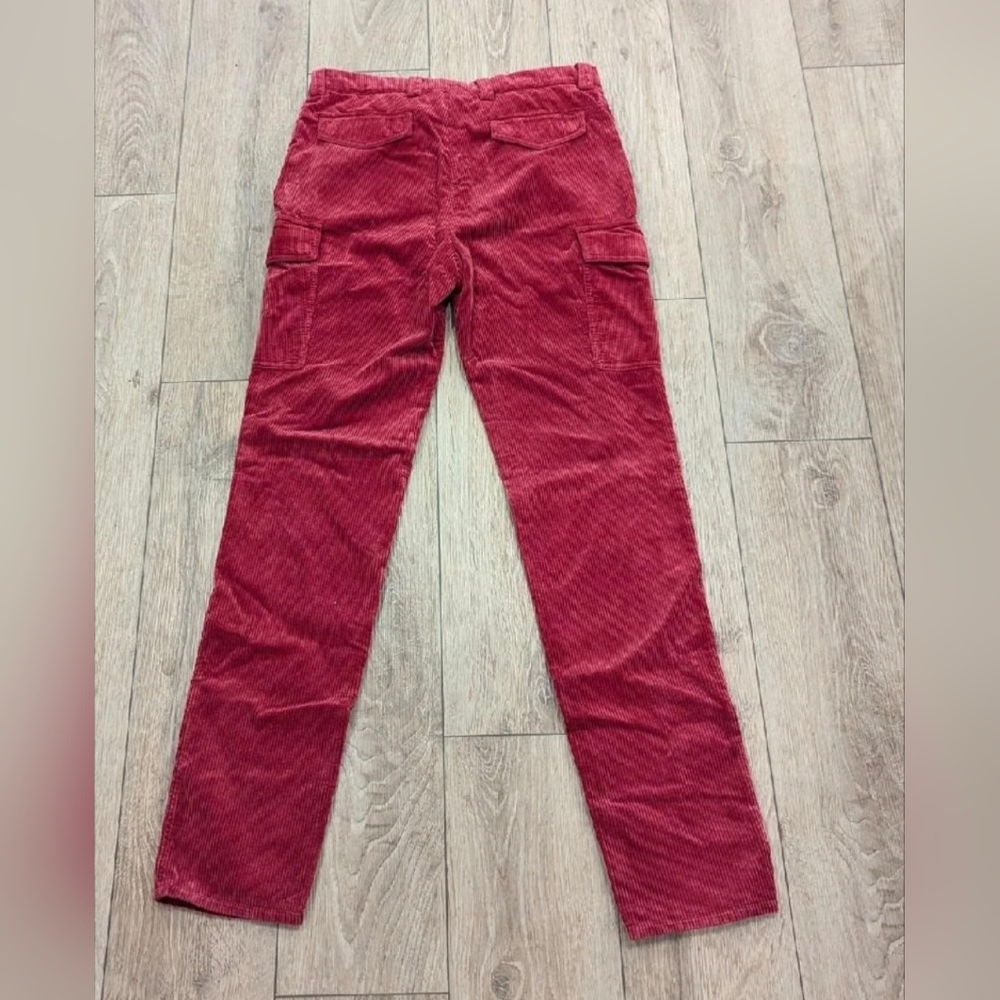 $1495 Mens Brunello Cucinelli Solid Corduroy Pants Rosso 48 US 32 - Picture 4 of 9